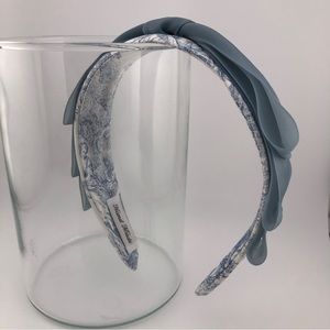 Sheer Ribbon Headband, New, Handmade - Blue